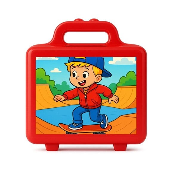 Maleta Plástica Personalizada 12x10cm Skate Kids