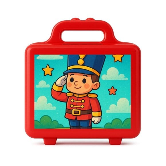 Maleta Plástica Personalizada 12x10cm Soldadinho de Chumbo