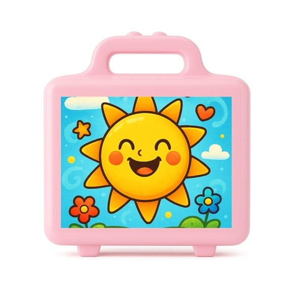 Maleta Plástica Personalizada 12x10cm Sol Sorridente
