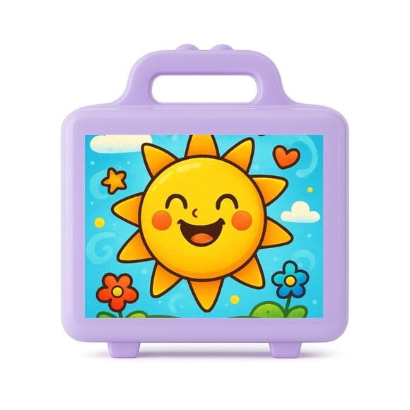 Maleta Plástica Personalizada 12x10cm Sol Sorridente