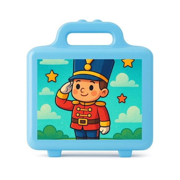 Maleta Plástica Personalizada 12x10cm Soldadinho de Chumbo