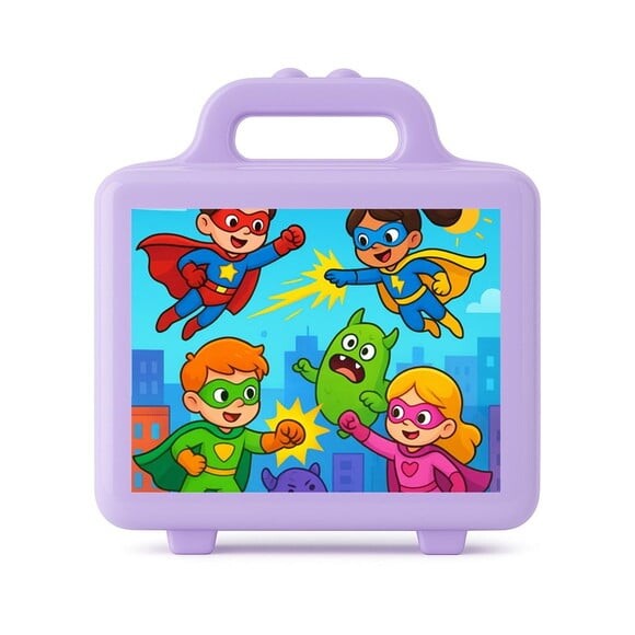 Maleta Plástica Personalizada 12x10cm Super Heróis