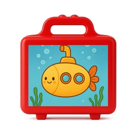 Maleta Plástica Personalizada 12x10cm Submarino