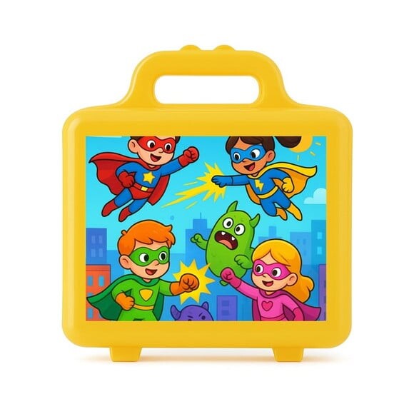 Maleta Plástica Personalizada 12x10cm Super Heróis