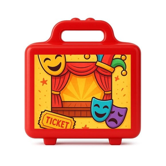 Maleta Plástica Personalizada 12x10cm Teatro Infantil