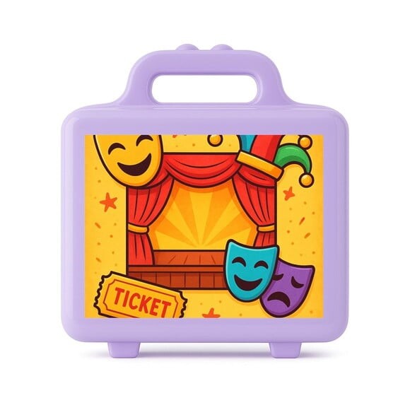 Maleta Plástica Personalizada 12x10cm Teatro Infantil