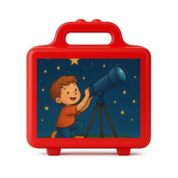 Maleta Plástica Personalizada 12x10cm Telescópio Kids