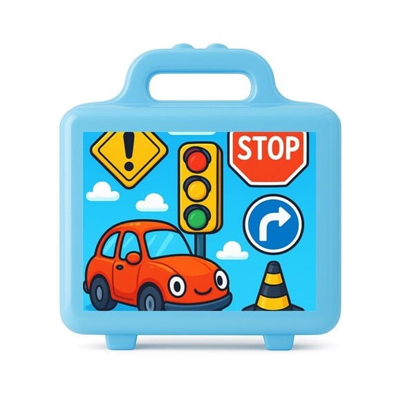 Maleta Plástica Personalizada 12x10cm Trânsito