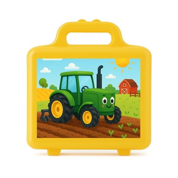 Maleta Plástica Personalizada 12x10cm Trator