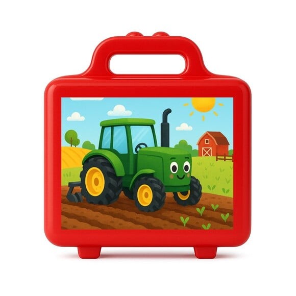 Maleta Plástica Personalizada 12x10cm Trator