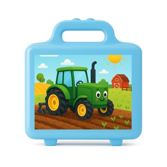Maleta Plástica Personalizada 12x10cm Trator