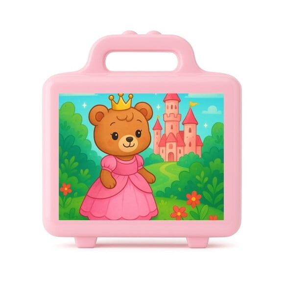 Maleta Plástica Personalizada 12x10cm Ursinha Princesa