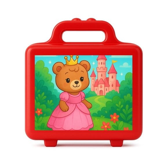 Maleta Plástica Personalizada 12x10cm Ursinha Princesa