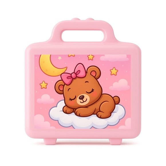 Maleta Plástica Personalizada 12x10cm Ursinha Soninho