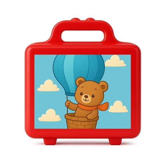 Maleta Plástica Personalizada 12x10cm Ursinho Baloeiro