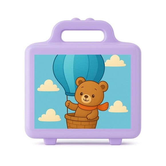Maleta Plástica Personalizada 12x10cm Ursinho Baloeiro