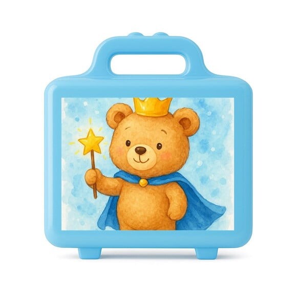 Maleta Plástica Personalizada 12x10cm Ursinho Príncipe