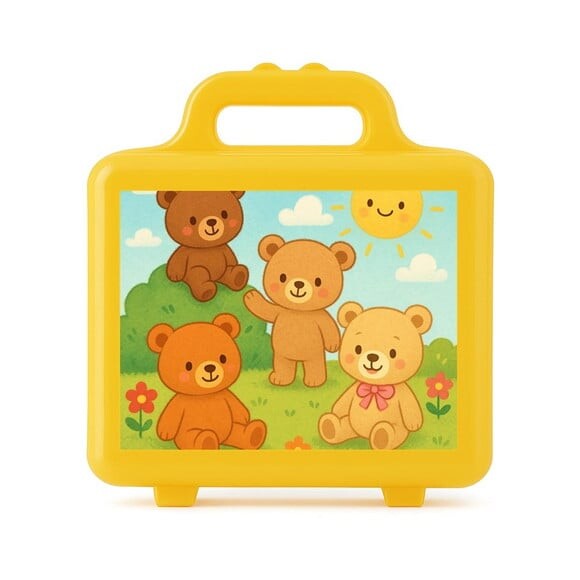 Maleta Plástica Personalizada 12x10cm Ursinhos