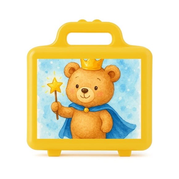 Maleta Plástica Personalizada 12x10cm Ursinho Príncipe