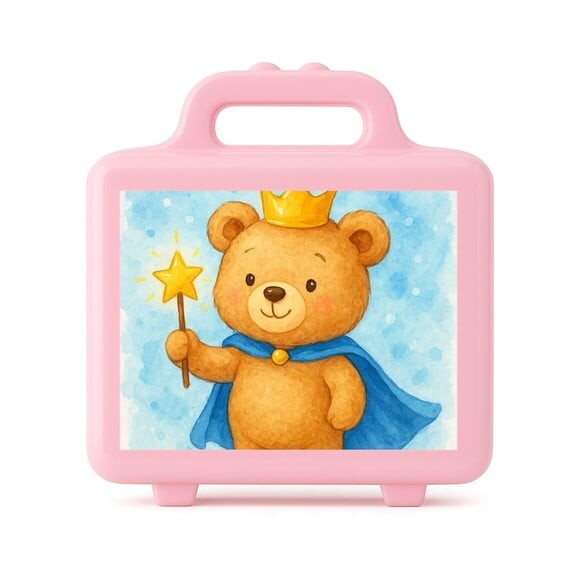 Maleta Plástica Personalizada 12x10cm Ursinho Príncipe