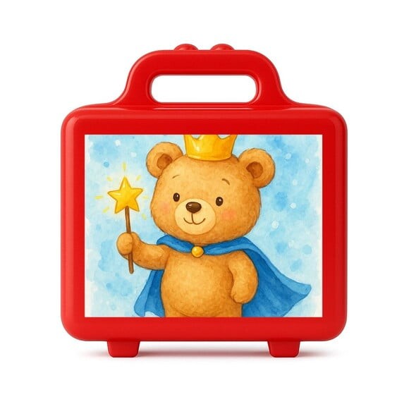 Maleta Plástica Personalizada 12x10cm Ursinho Príncipe