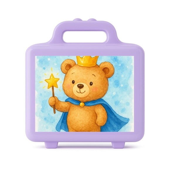 Maleta Plástica Personalizada 12x10cm Ursinho Príncipe