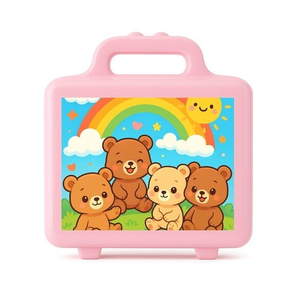 Maleta Plástica Personalizada 12x10cm Ursinhos Baby