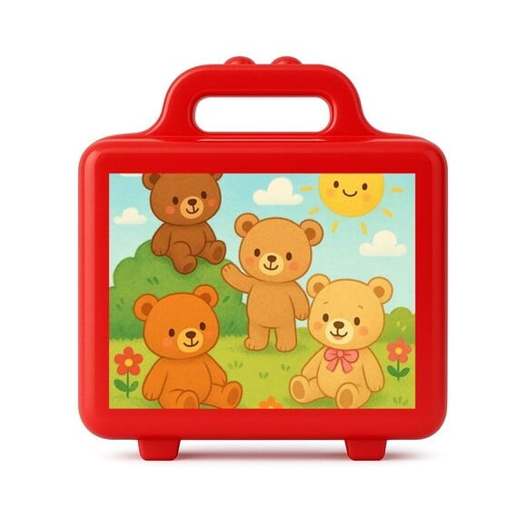 Maleta Plástica Personalizada 12x10cm Ursinhos