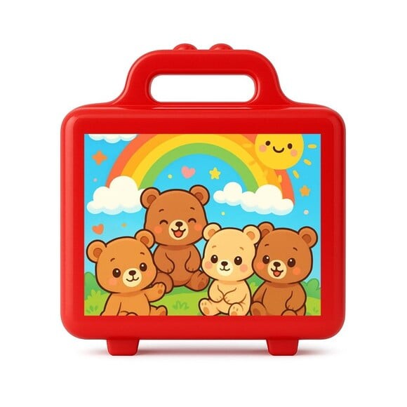 Maleta Plástica Personalizada 12x10cm Ursinhos Baby