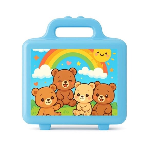 Maleta Plástica Personalizada 12x10cm Ursinhos Baby