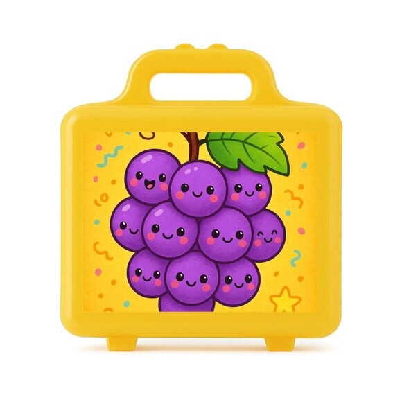 Maleta Plástica Personalizada 12x10cm Uvinhas Fofas