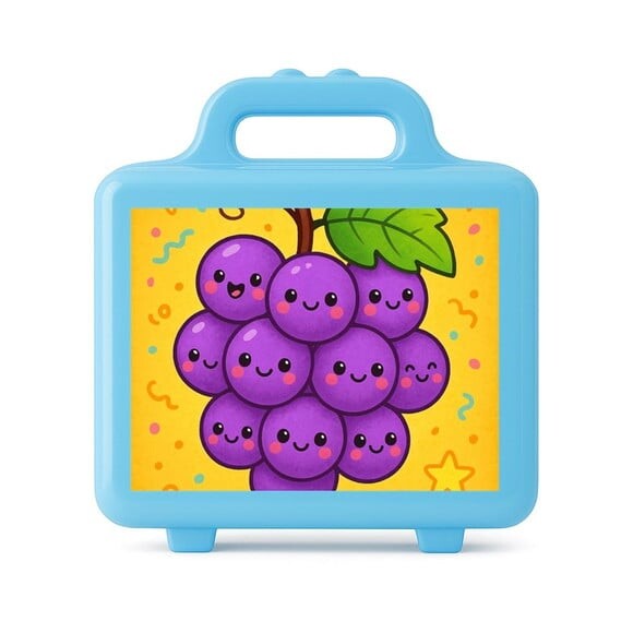 Maleta Plástica Personalizada 12x10cm Uvinhas Fofas