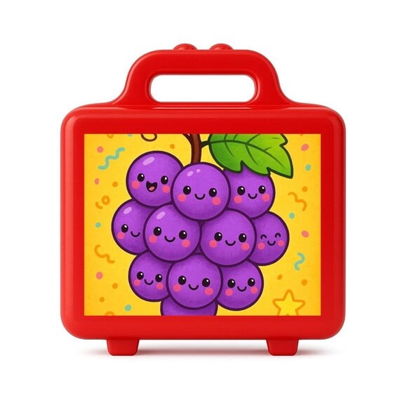 Maleta Plástica Personalizada 12x10cm Uvinhas Fofas