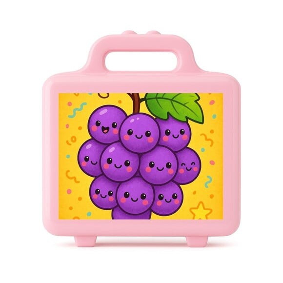 Maleta Plástica Personalizada 12x10cm Uvinhas Fofas