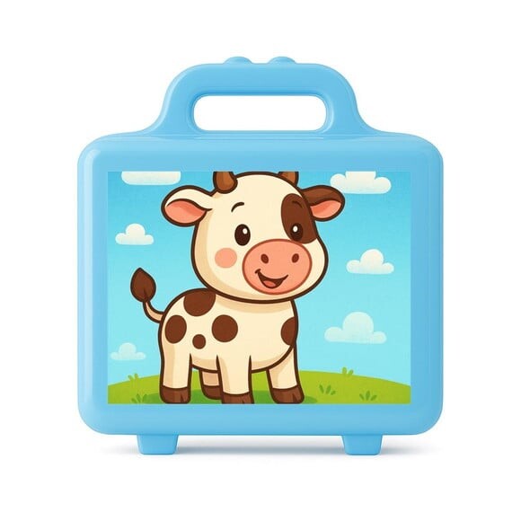 Maleta Plástica Personalizada 12x10cm Vaquinha