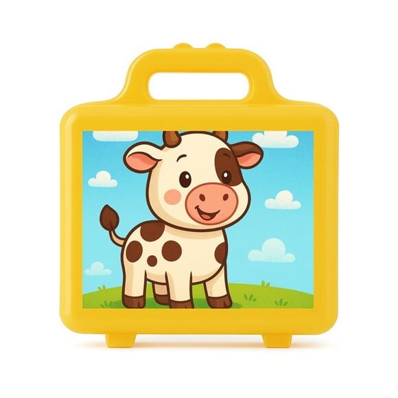 Maleta Plástica Personalizada 12x10cm Vaquinha