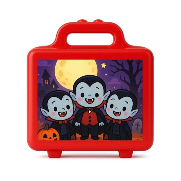Maleta Plástica Personalizada 12x10cm Vampirinhos Fofinhos