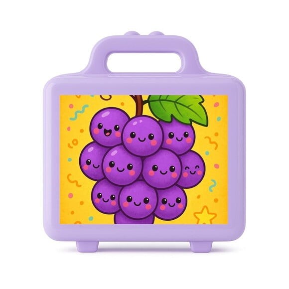 Maleta Plástica Personalizada 12x10cm Uvinhas Fofas