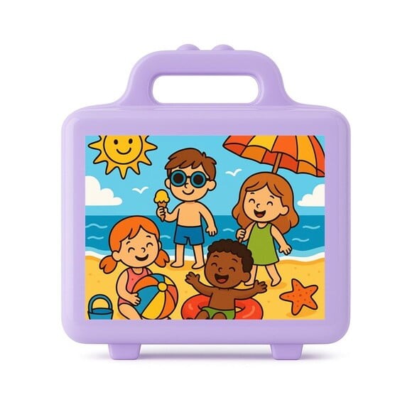 Maleta Plástica Personalizada 12x10cm Verão Divertido