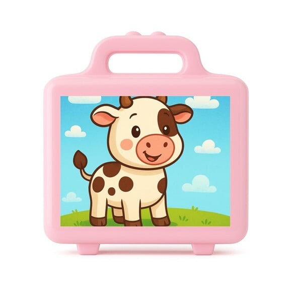 Maleta Plástica Personalizada 12x10cm Vaquinha
