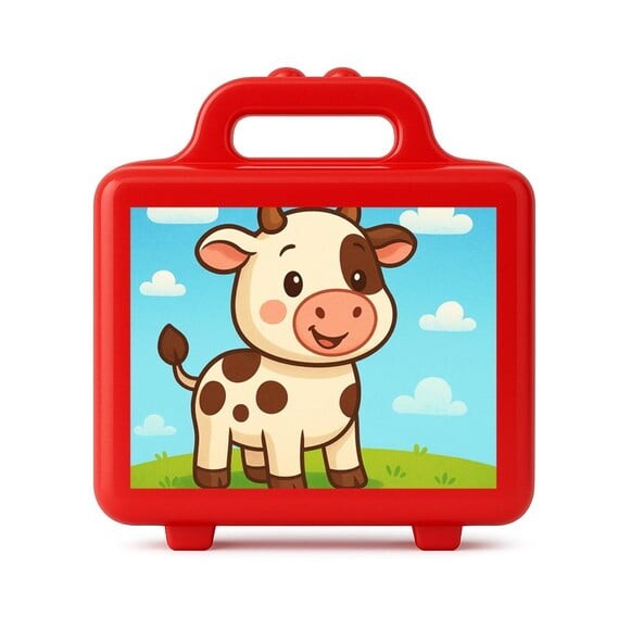 Maleta Plástica Personalizada 12x10cm Vaquinha