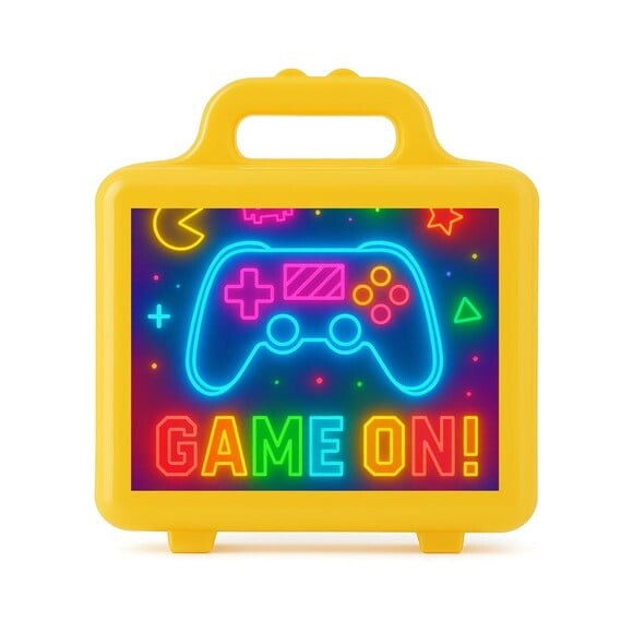 Maleta Plástica Personalizada 12x10cm Video Game Neon