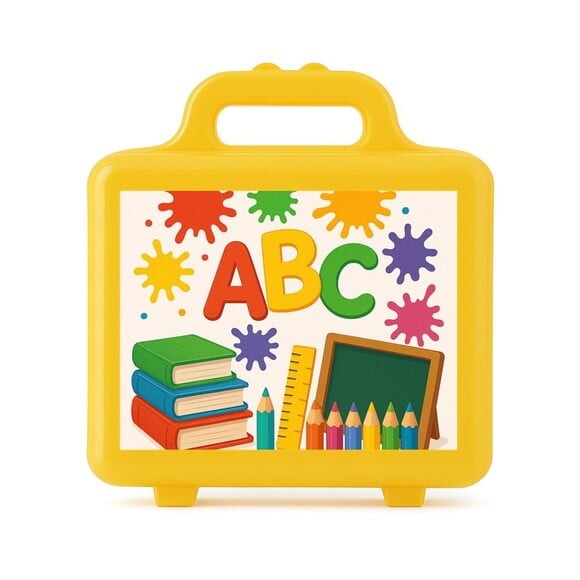 Maleta Plástica Personalizada 12x10cm Volta às Aulas