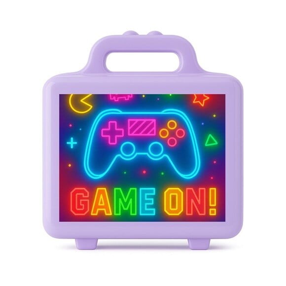 Maleta Plástica Personalizada 12x10cm Video Game Neon