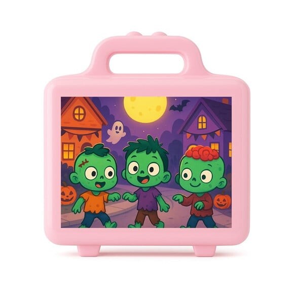 Maleta Plástica Personalizada 12x10cm Zumbis Fofinhos