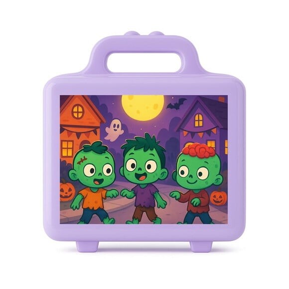 Maleta Plástica Personalizada 12x10cm Zumbis Fofinhos