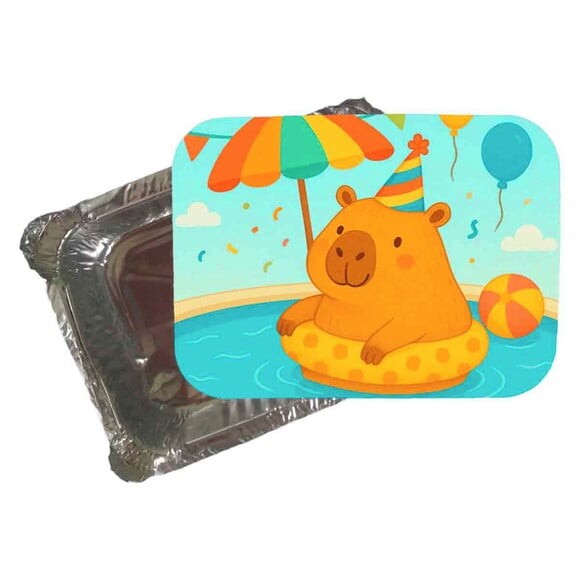 Marmitinha Personalizada 220ml Capivara Pool Party