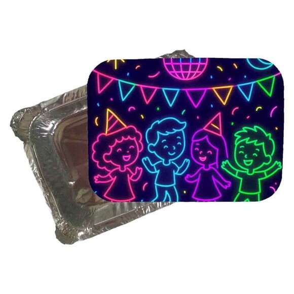 Marmitinha Personalizada 220ml Festa Neon