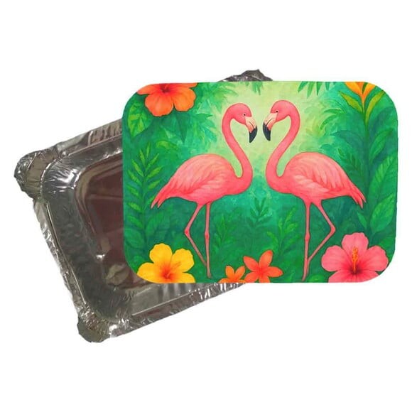Marmitinha Personalizada 220ml Flamingo Aquarela