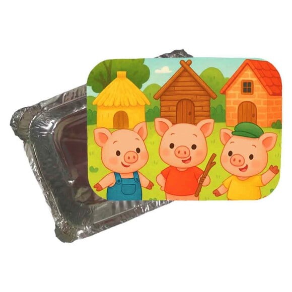 Marmitinha Personalizada 220ml os Três Porquinhos